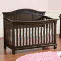 Glendale 4 In 1 Convertible Crib Charcoal Brown Dark Brown Solid Wood