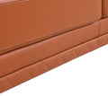 Top Grain Italian Leather Loveseat Camel Foam Leather