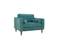 Anderson Chair Turquoise Green Upholstered