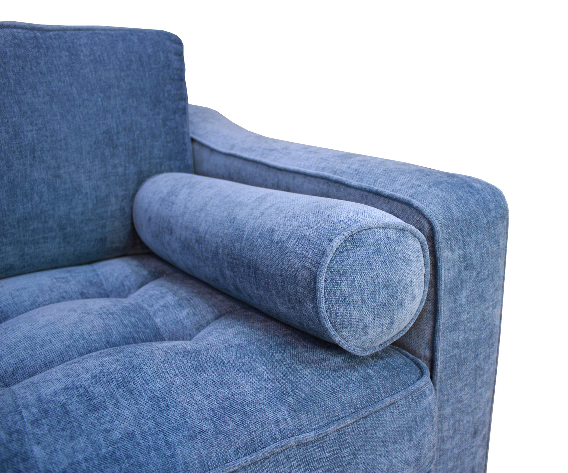 Anderson Chair Denim Blue Blue Upholstered