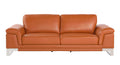 Top Grain Italian Leather Sofa Camel Foam Leather