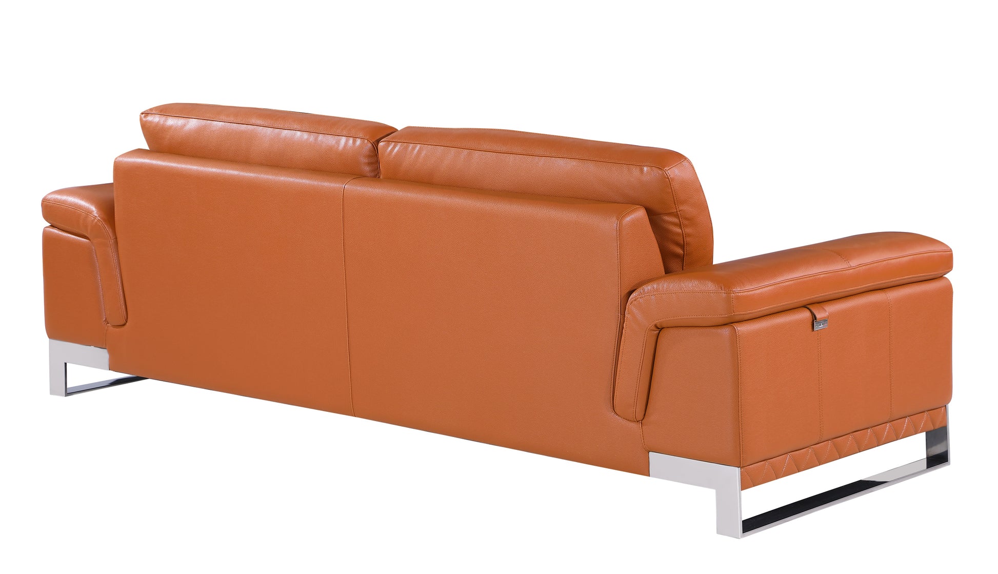 Top Grain Italian Leather Sofa Camel Foam Leather