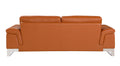 Top Grain Italian Leather Sofa Camel Foam Leather