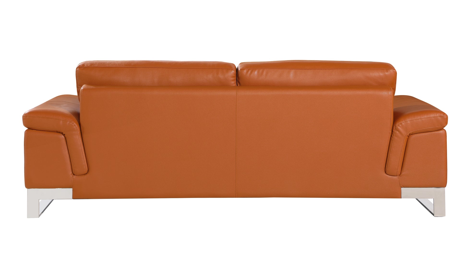 Top Grain Italian Leather Sofa Camel Foam Leather