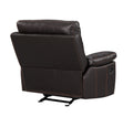 Leather Air Recliining Chair Brown Foam Leather