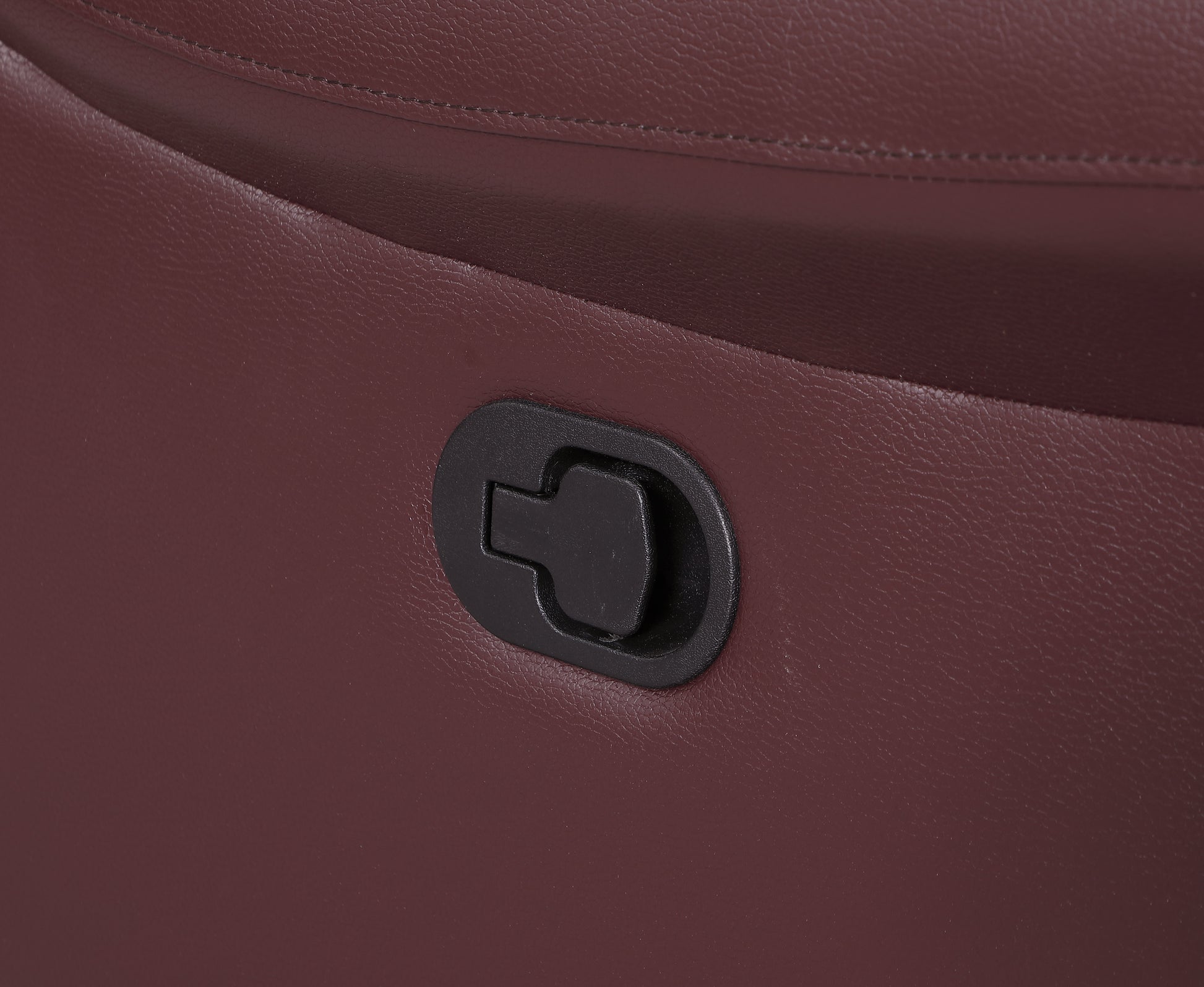 Leather Air Upholstered Reclining Console Loveseat With Fiber Back Burgundy Foam Leather