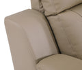 Reclining Modern Leather Air Upholstered Chair Beige Foam Leather