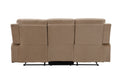 Transitional Microfiber Fabric Sofa Beige Foam Fabric