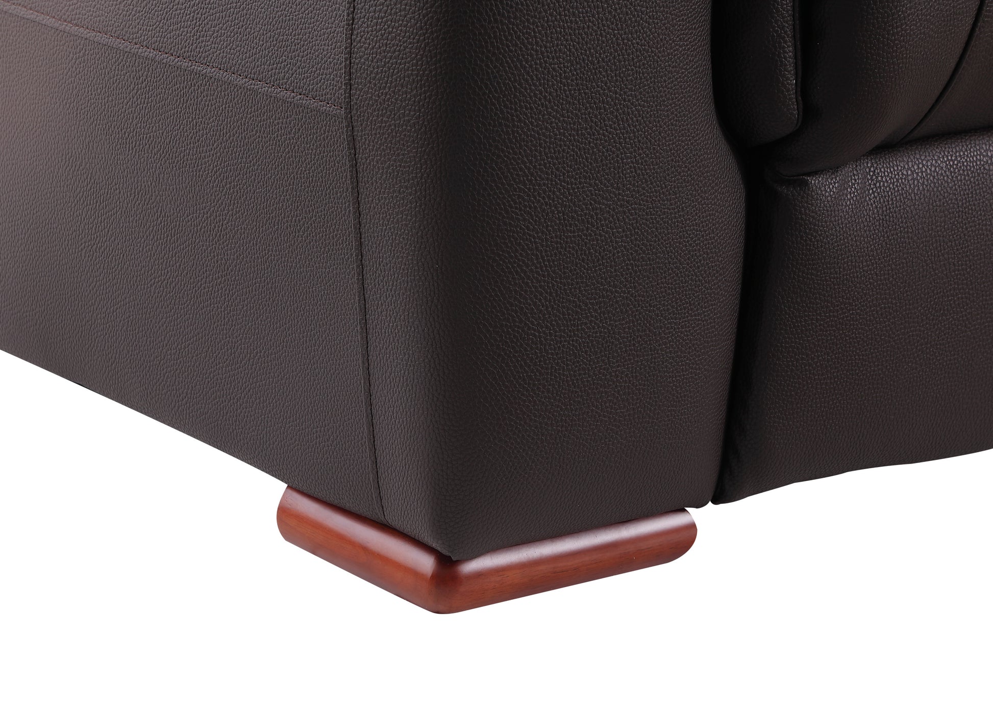 Reclining Modern Leather Air Upholstered Chair Brown Foam Leather