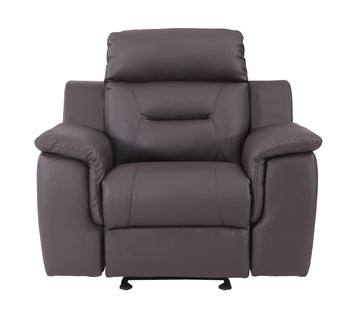Reclining Modern Leather Air Upholstered Chair Brown Foam Leather