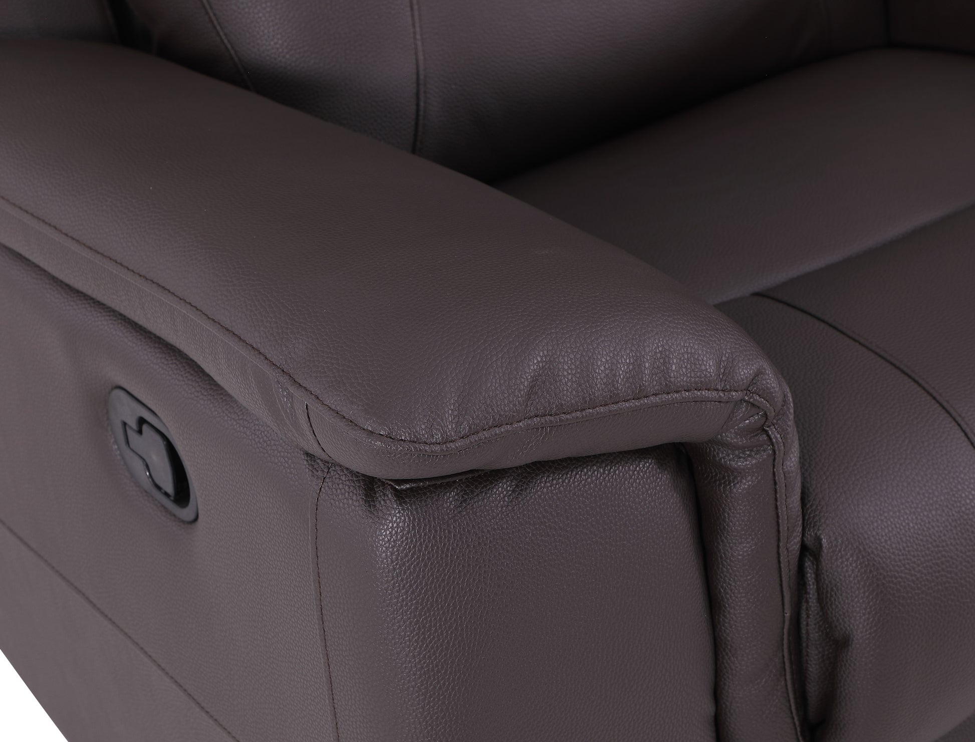 Reclining Modern Leather Air Upholstered Chair Brown Foam Leather