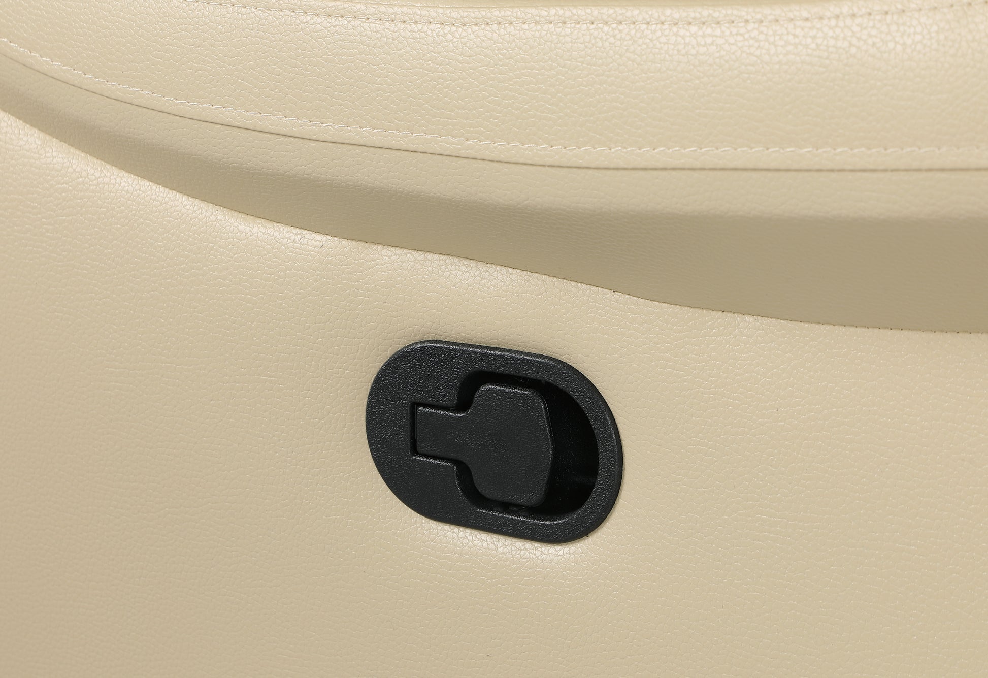Leather Air Upholstered Chair With Fiber Back Beige Foam Leather