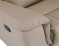 Reclining Modern Leather Air Upholstered Chair Beige Foam Leather