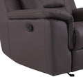 Reclining Modern Leather Air Upholstered Chair Brown Foam Leather