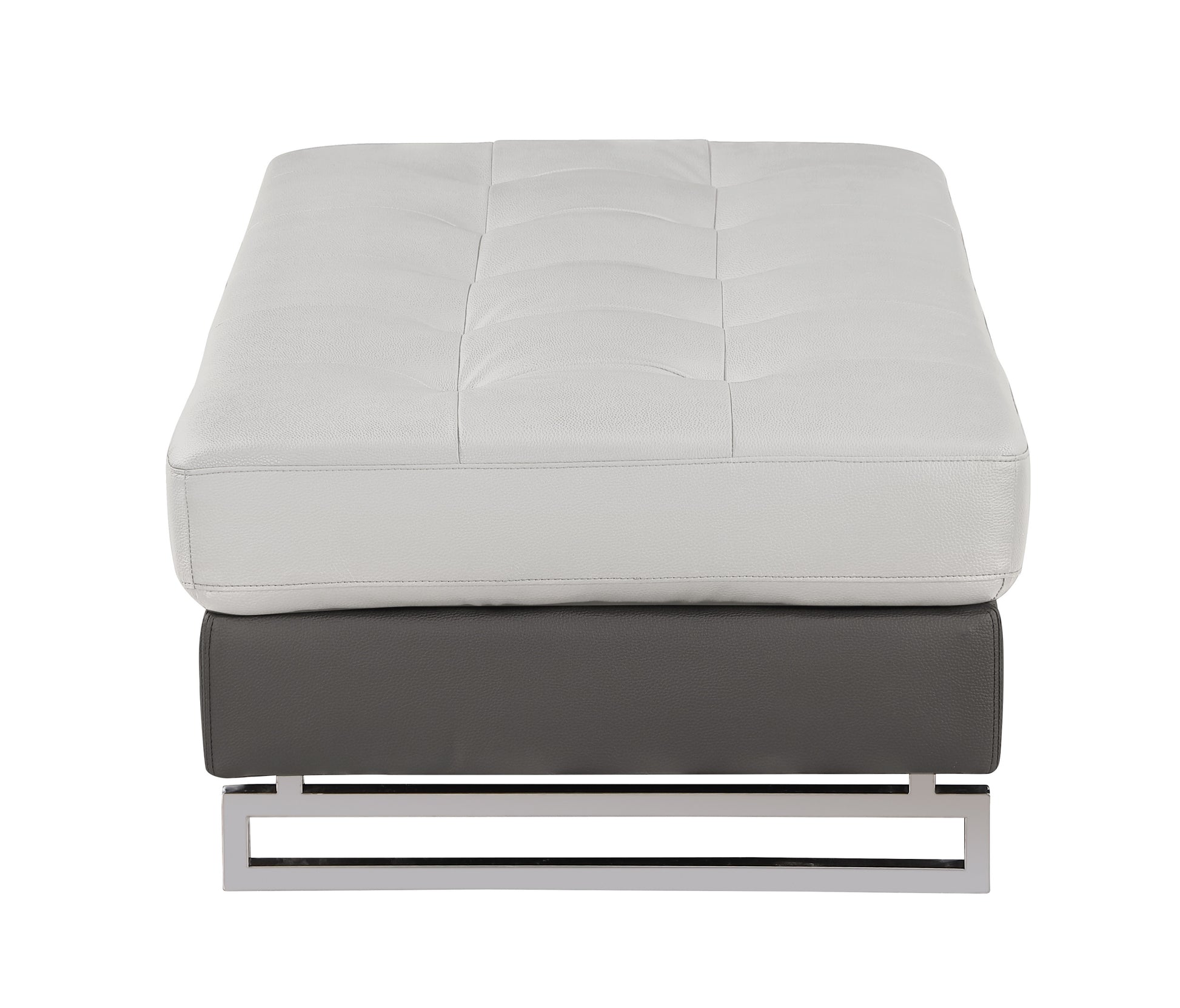 Genuine Leather Sectional Gray Foam Leather