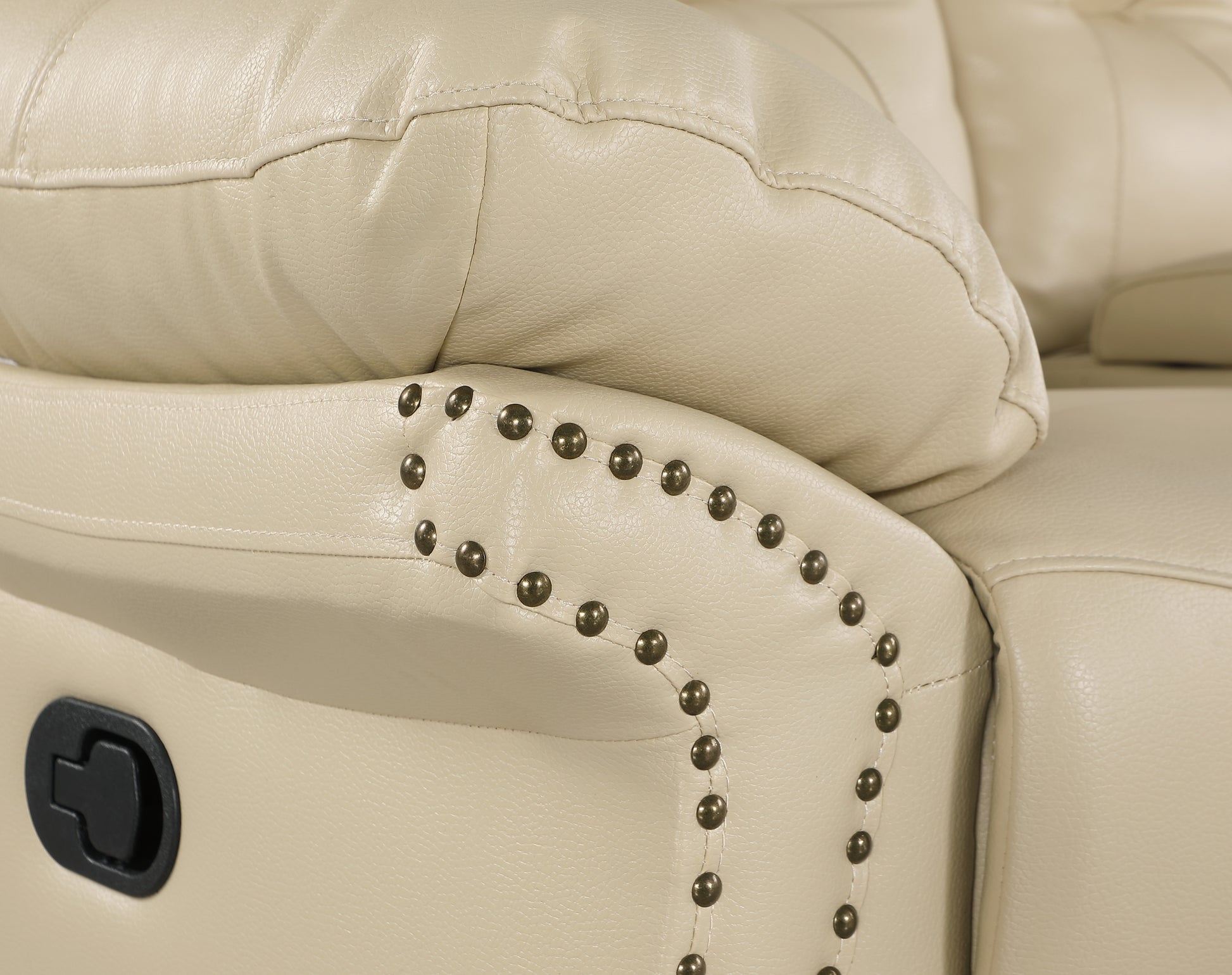 Leather Air Upholstered Chair With Fiber Back Beige Foam Leather
