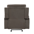 Reclining Transitional Microfiber Fabric Chair Brown Foam Fabric