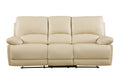 Leather Air Recliining Sofa Beige Foam Leather