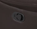 Leather Air Upholstered Reclining Sofa With Fiber Back Brown Foam Leather