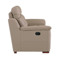 Reclining Modern Leather Air Upholstered Chair Beige Foam Leather