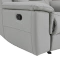 Modern Reclining Leather Air Upholstered Chair Gray Foam Leather