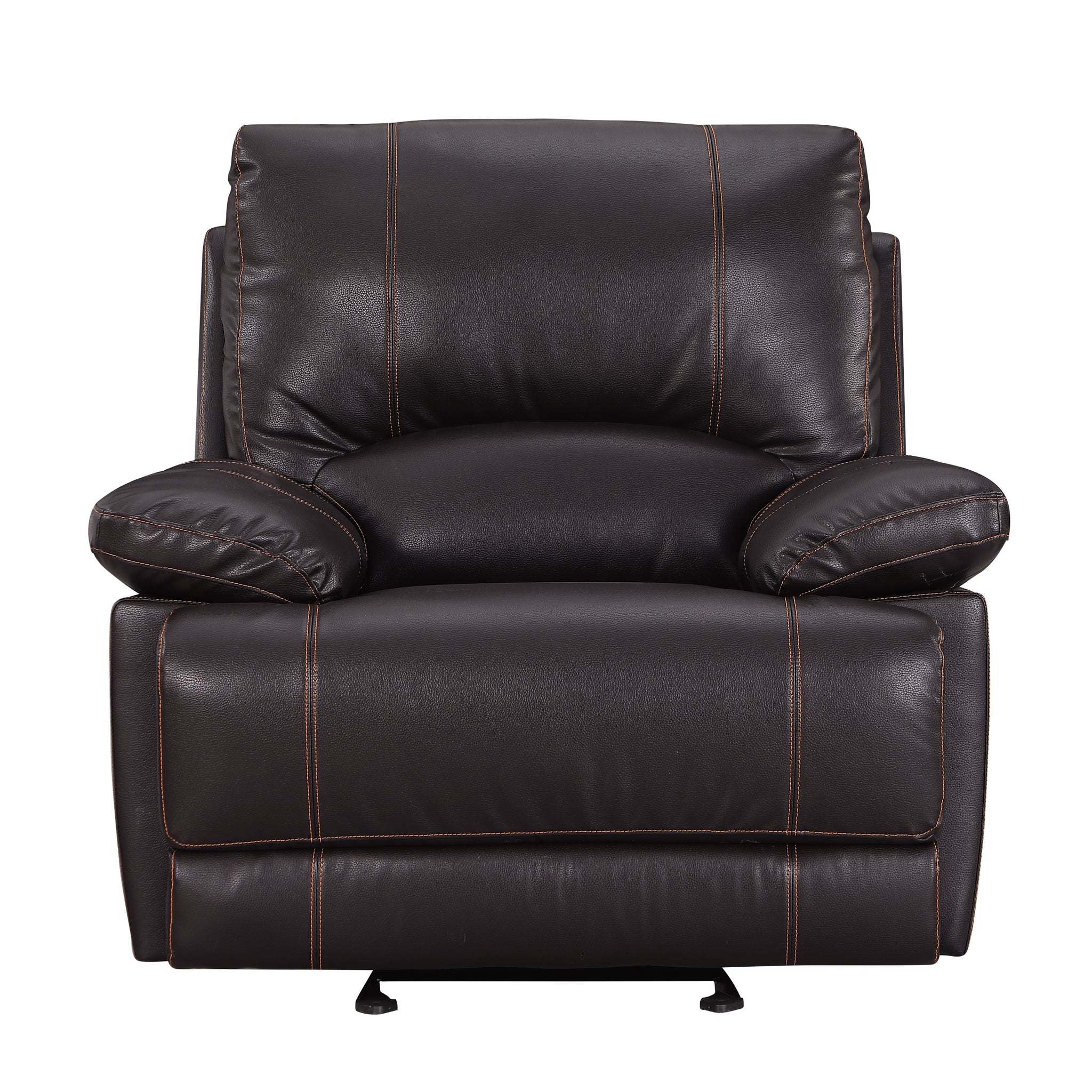 Leather Air Recliining Chair Brown Foam Leather