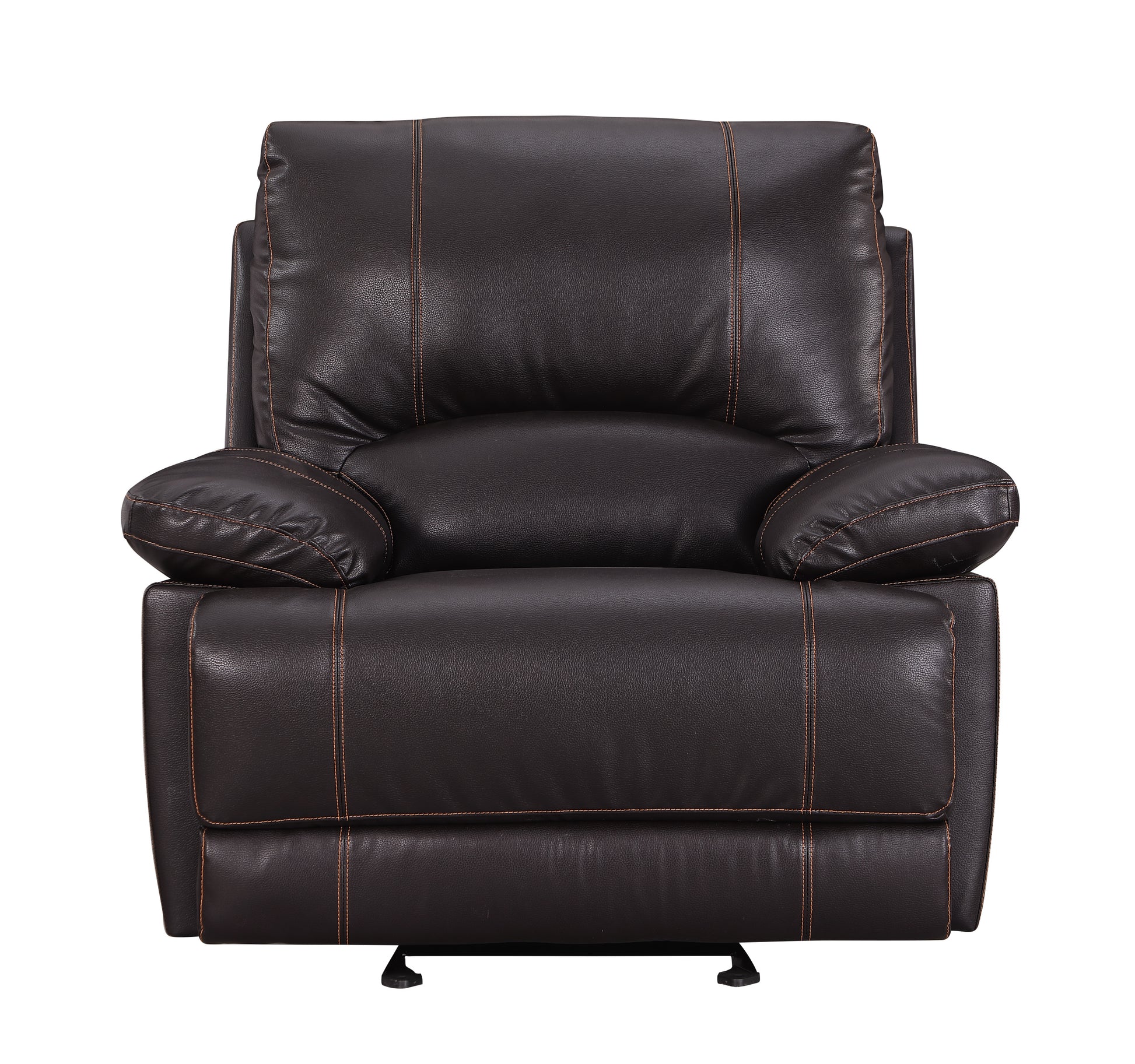 Leather Air Recliining Chair Brown Foam Leather