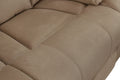 Reclining Transitional Microfiber Fabric Chair Beige Foam Fabric