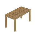 Albany 63 Inches Solid Wood Dining Table For 6, Small Kitchen Table, Dinner Table, Breakfast Table Walnut Solid Wood