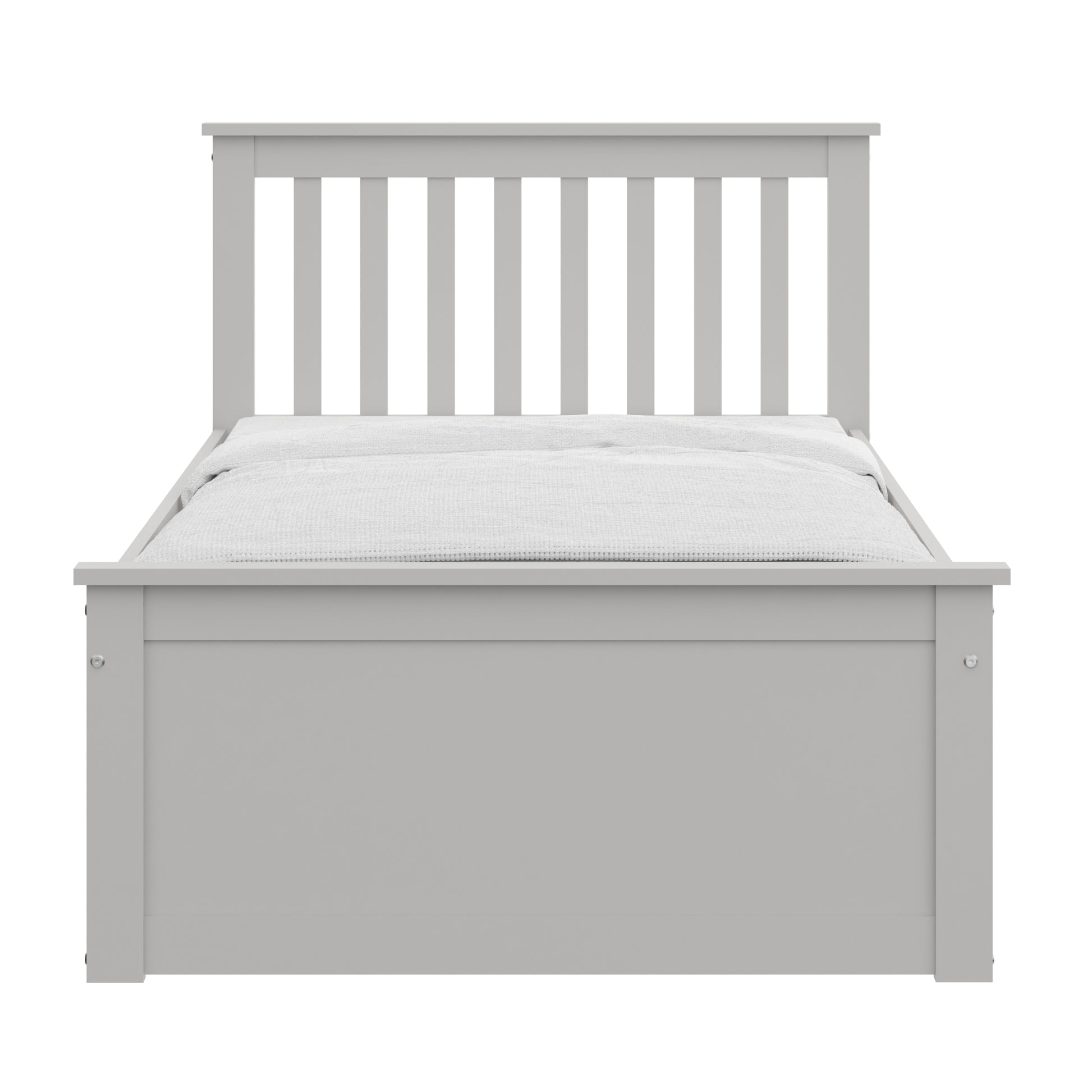 Gray Twin Trundle Bed, Heavy Duty Malibu Solid Wood Bed Frame With Twin Size Pull Out Toddler Trundle Bed For Kids Gray Solid Wood