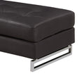 Genuine Leather Ottoman Brown Foam Leather