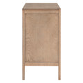 Storage Cabinet Sideboard Wooden Cabinet With 2 Metal Handles And 2 Doors For Hallway, Entryway, Living Room Beige Mdf