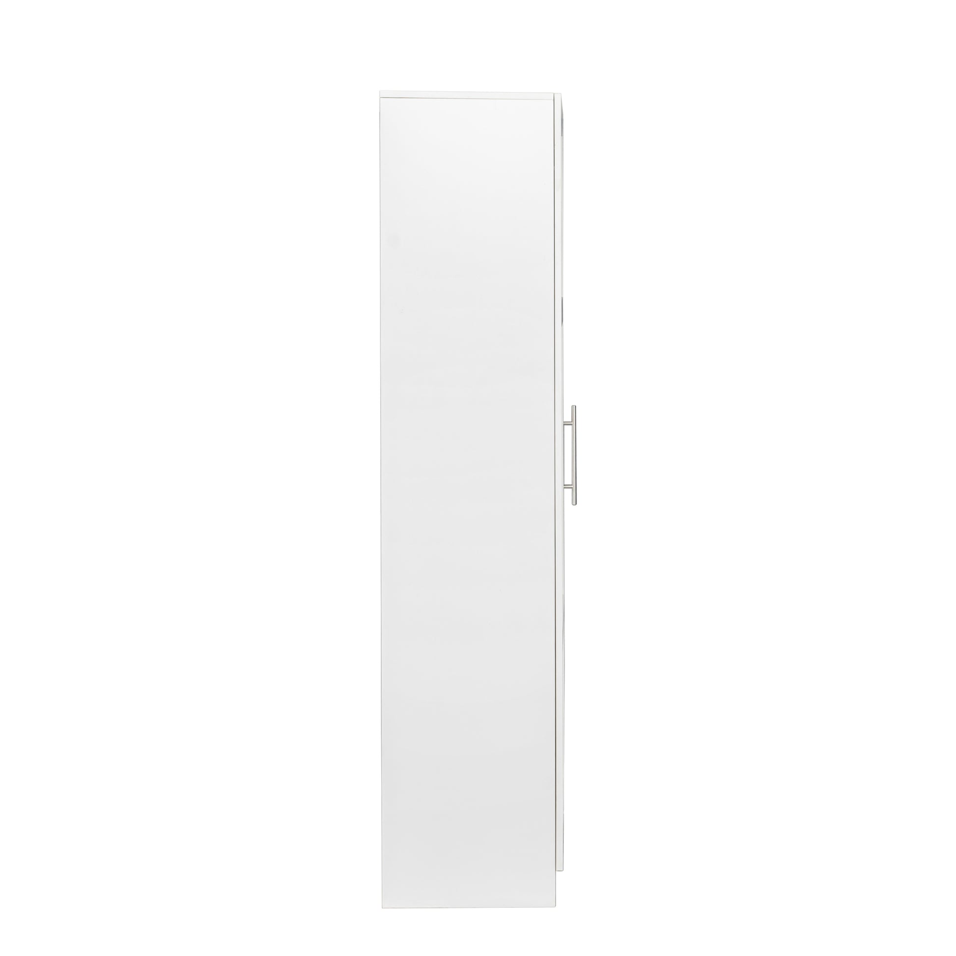 Stackable Wall Mounted Storage Cabinet, 15.75" D X 15.75" W X 70.87" H, White White Mdf