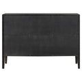 Storage Cabinet Sideboard Wooden Cabinet With 2 Metal Handles And 2 Doors For Hallway, Entryway, Living Room Black Mdf