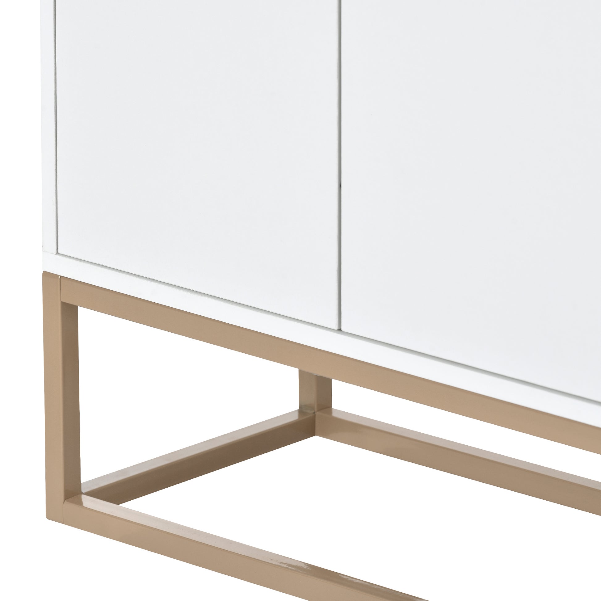 Modern Sideboard Elegant Buffet Cabinet With Large Storage Space For Dining Room, Entryway White White Particle Board