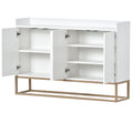 Modern Sideboard Elegant Buffet Cabinet With Large Storage Space For Dining Room, Entryway White White Particle Board