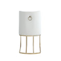 Dining Chairs, Velvet Upolstered Side Chair, Gold Metal Legs Set Of 2 White White Foam Metal