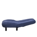Single Sofa Reclining Chair Japanese Chair Lazy Sofa Tatami Balcony Reclining Chair Leisure Sofa Adjustable Chair Navy Blue Cotton Metal