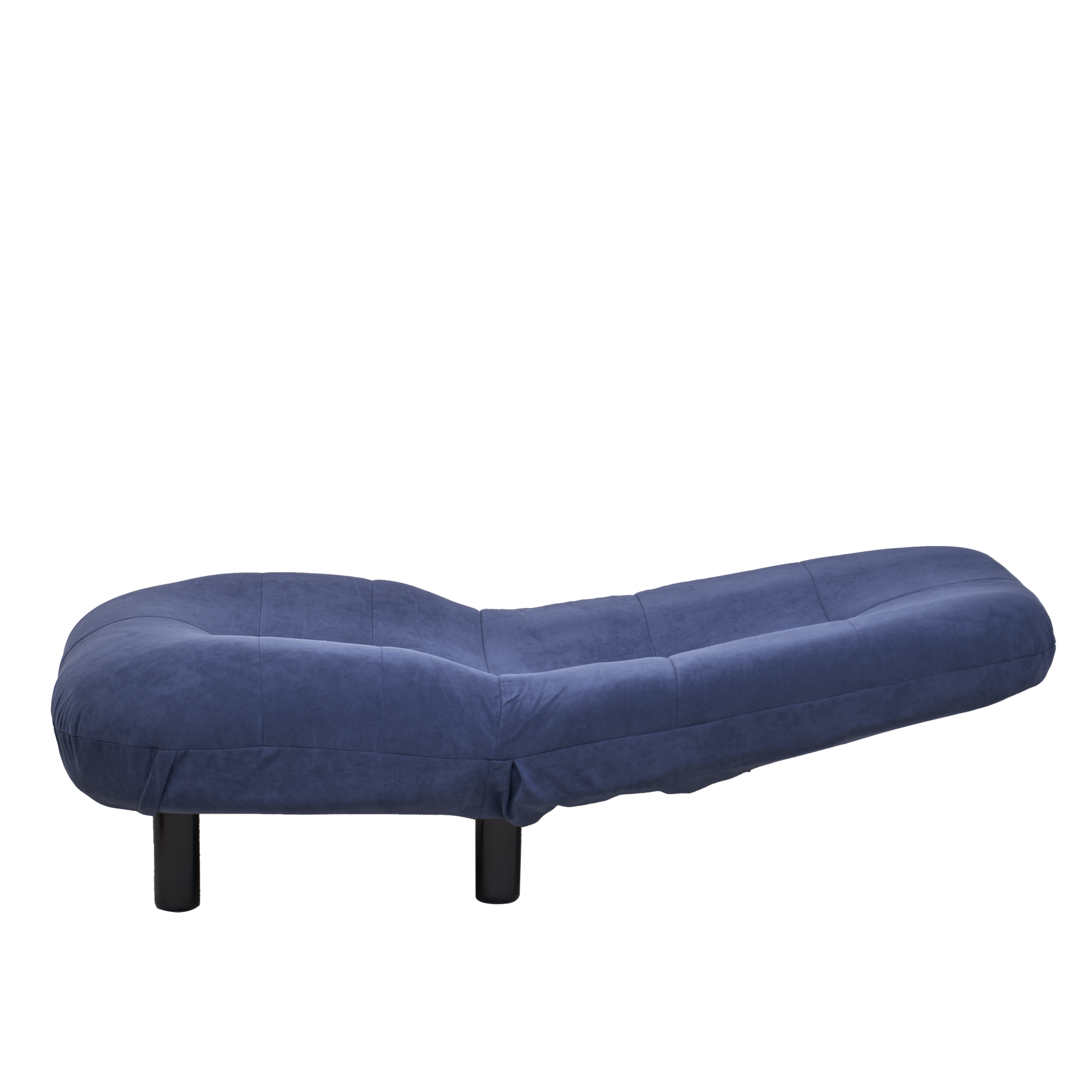 Single Sofa Reclining Chair Japanese Chair Lazy Sofa Tatami Balcony Reclining Chair Leisure Sofa Adjustable Chair Navy Blue Cotton Metal
