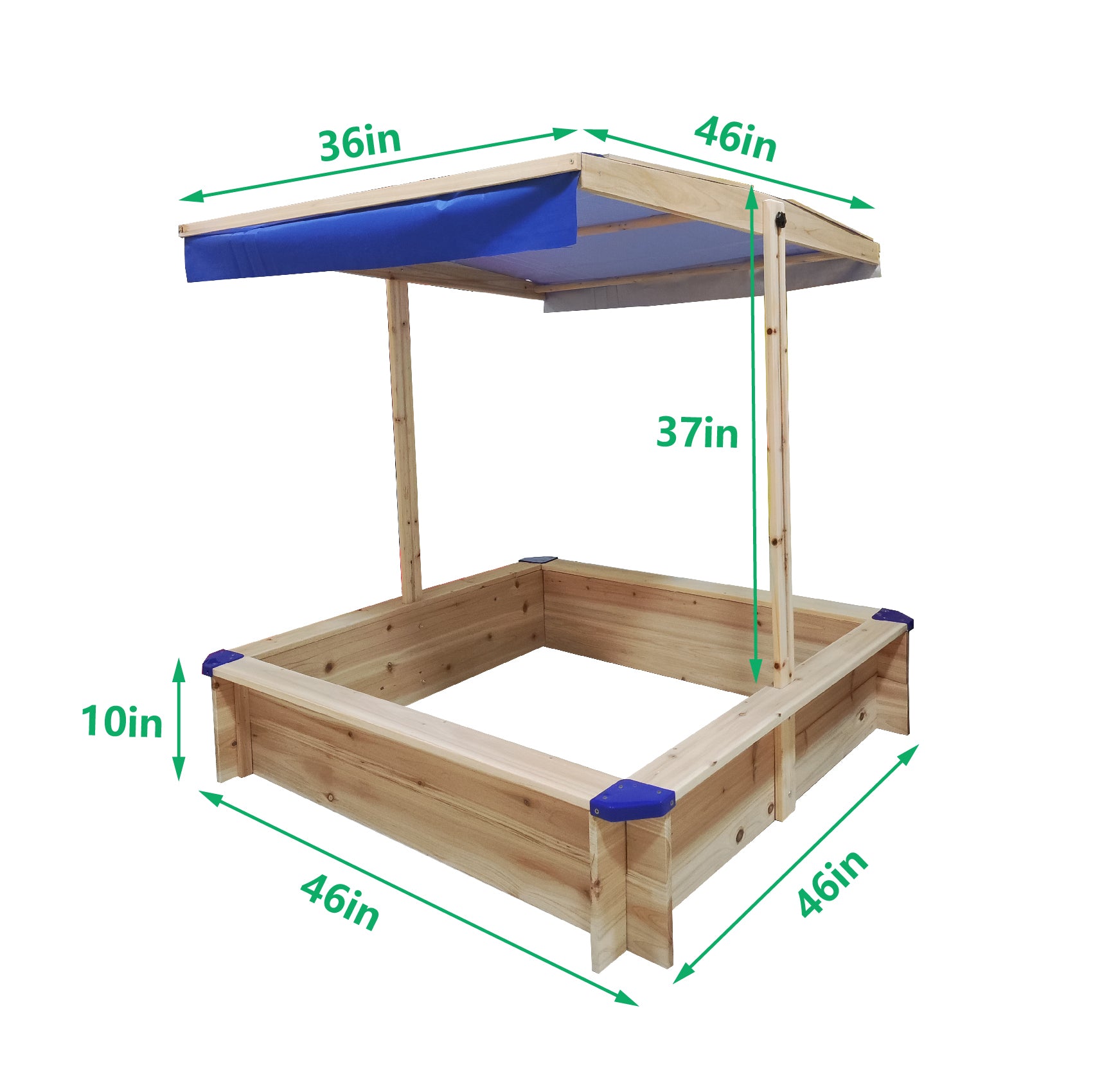 Children'S Wooden Sandbox With Adjustable Canopy, Sandpit With Covers Kids Wood Playset Outdoor Backyard Upgrade Retractable,45.3"L X 45.3"W X 46.5"H,Golden Red Golden Solid Wood