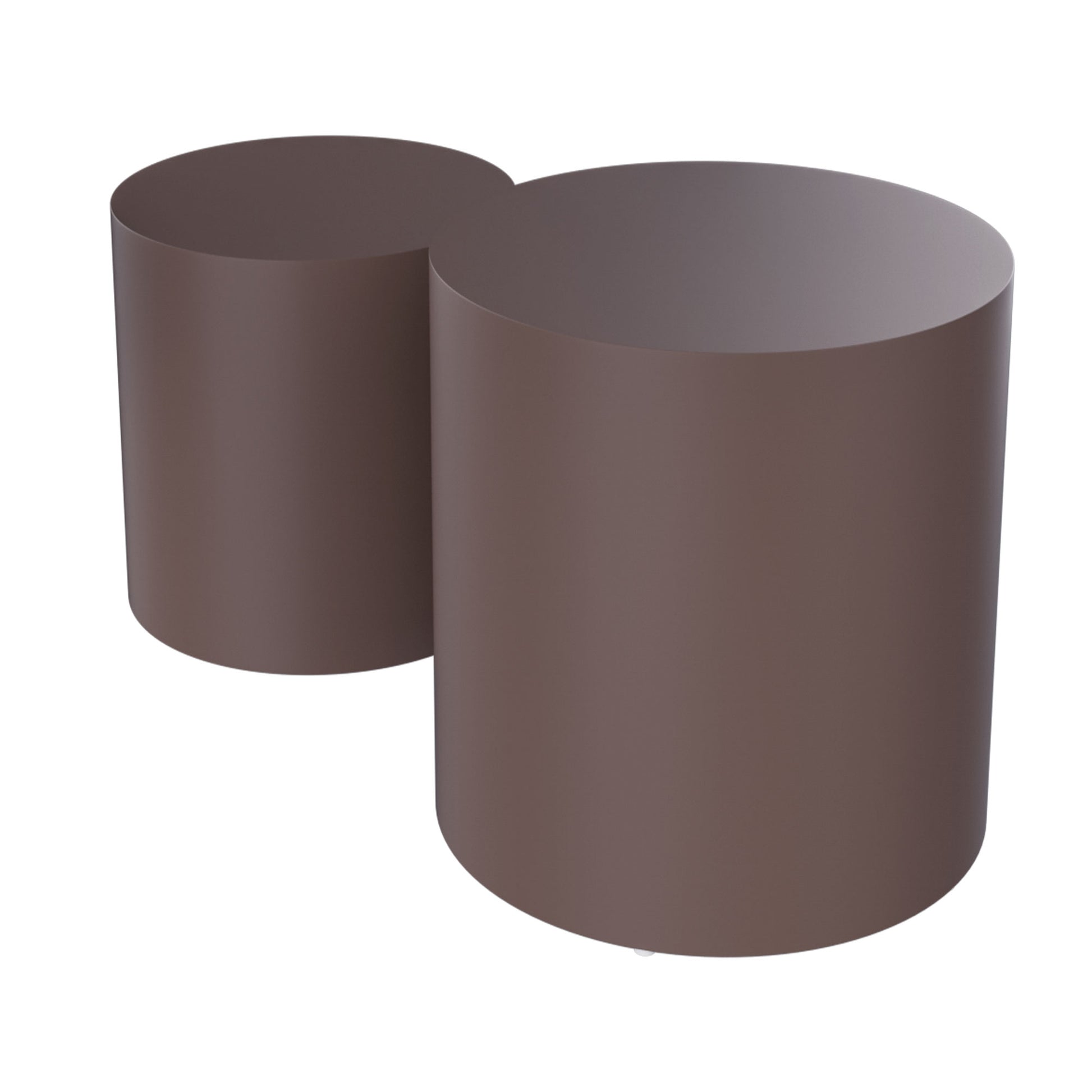 Upgrade Mdf Nesting Table Set Of 2, Mutifunctional For Living Room Small Space Goods Display, Brown Dark Brown Mdf