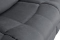 Transitional Microfiber Fabric Upholstered Loveseat Gray Foam Fabric