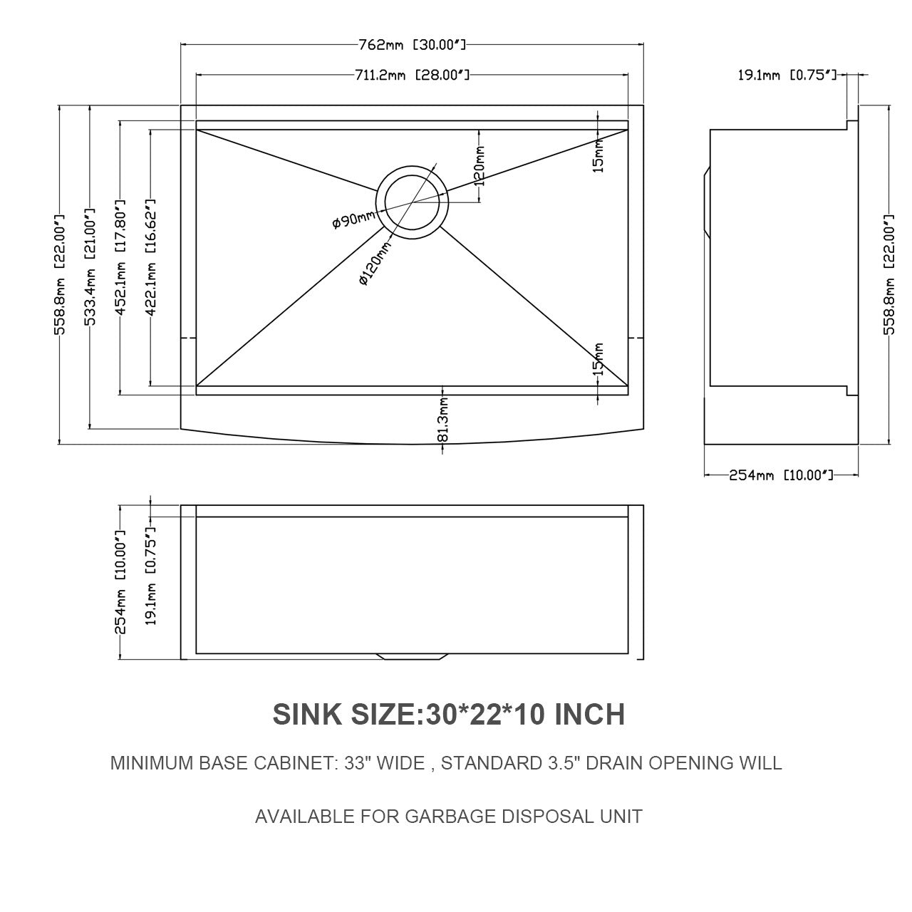 30 Farmhouse Sink Workstation 30 Inch Kitchen Sink Stainless Steel 16 Gauge Apron Front Kitchen Sink Brushed Nickel Stainless Steel