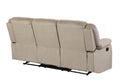 Transitional Microfiber Fabric Upholstered Sofa Beige Foam Fabric