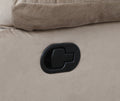 Transitional Microfiber Fabric Recliner Chair Beige Foam Fabric
