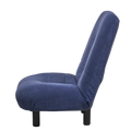Single Sofa Reclining Chair Japanese Chair Lazy Sofa Tatami Balcony Reclining Chair Leisure Sofa Adjustable Chair Navy Blue Cotton Metal