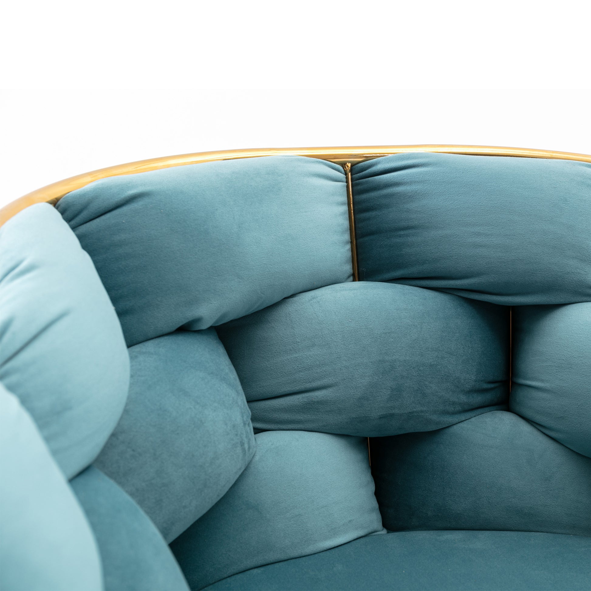 Luxury Modern Simple Leisure Velvet Single Sofa Chair Bedroom Lazy Person Household Dresser Stool Manicure Table Back Chair Blue Blue Velvet