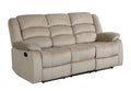 Transitional Microfiber Fabric Upholstered Sofa Beige Foam Fabric