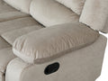 Transitional Microfiber Fabric Upholstered Loveseat Beige Foam Fabric
