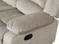 Transitional Microfiber Fabric Upholstered Sofa Beige Foam Fabric